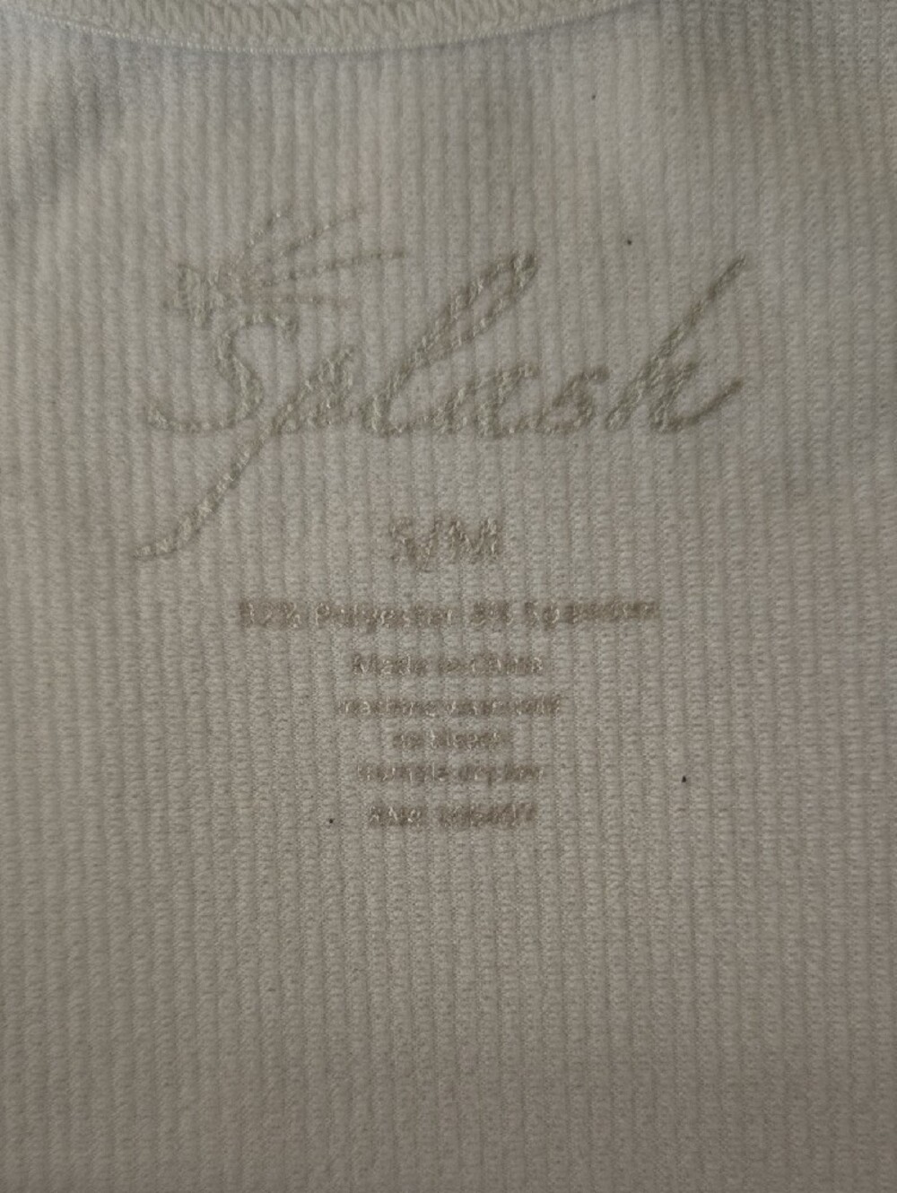 Splash White Ribbed Scoop Tank - Picture 2 of 2